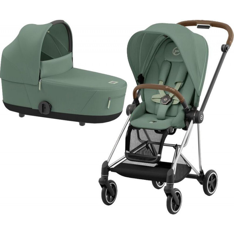 Cybex Mios 4.0 коляска 2 в 1 Leaf Green шасі Chrome Brown, фото 1