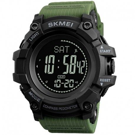 Skmei 1356AG Army Green + Compass Чоловічі Годинники з Компасом Водонепроникні