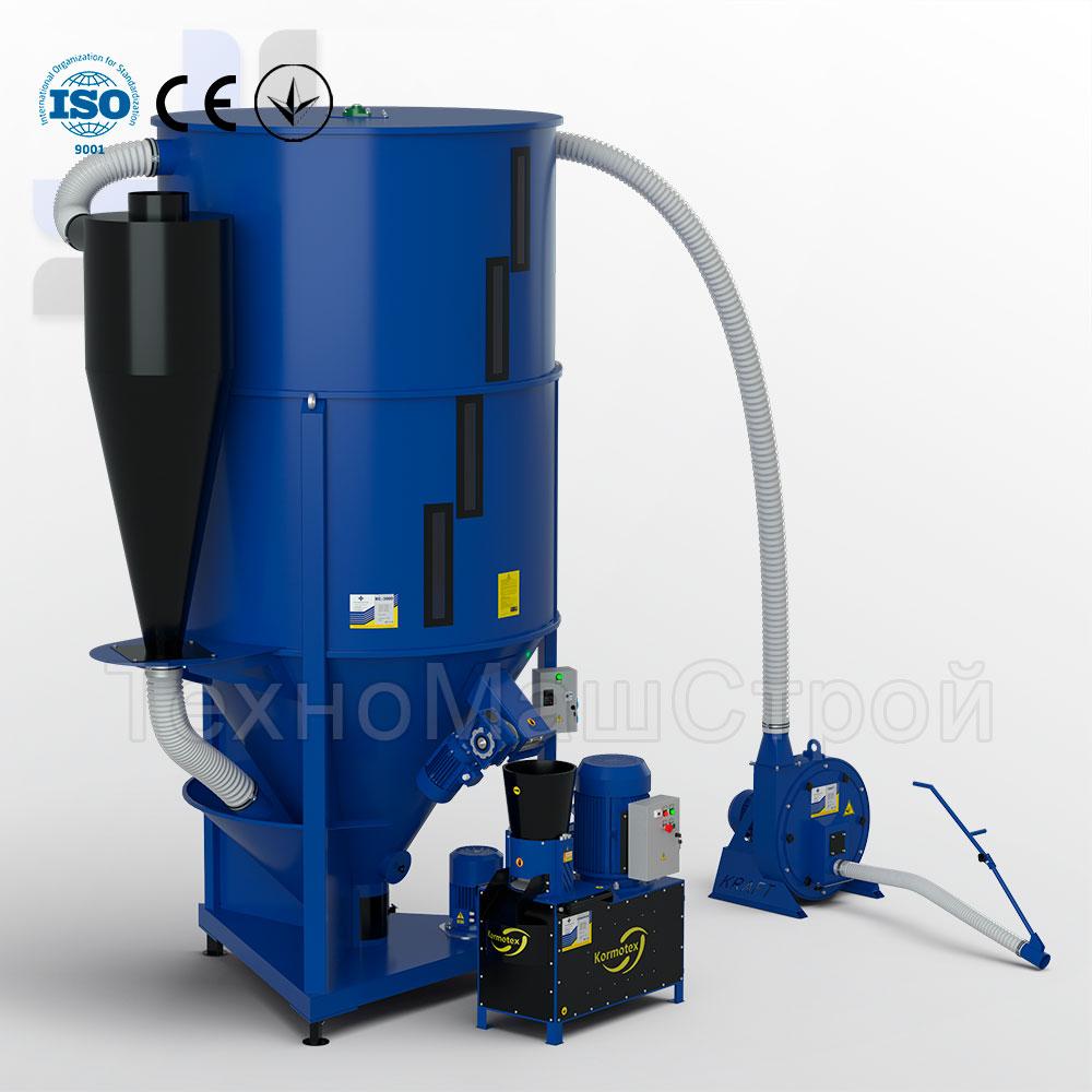 Лінія гранулювання Briko - 3000 (Kraft - 22 або CHOPPER - 400/500/600  + КС - 3000 + гранулятор KORMOTEX-260, фото 1