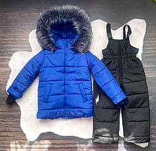 Дитяча зимова куртка зі штанами для хлопчика "Синій" джуніор (розмір 116/122 см)
