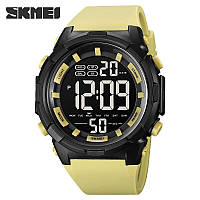 Skmei 1845YL Black-Yellow Мужские Часы для Военных Милитари Секундомер Будильник Подсветка Водозащита