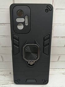 Чохол для Xiaomi Redmi Note 10 Pro накладка бампер протиударний із підставкою чорний