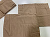 Постільна білизна однотонна полісатин двоспальна ELWAY EW370 Какао, фото 9