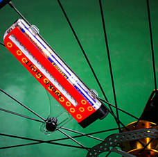 Велосипедне різнокольорове світлодіодне підсвічування коліс велосипеда Spoke light 16 LED 32 вело візерунка, фото 2