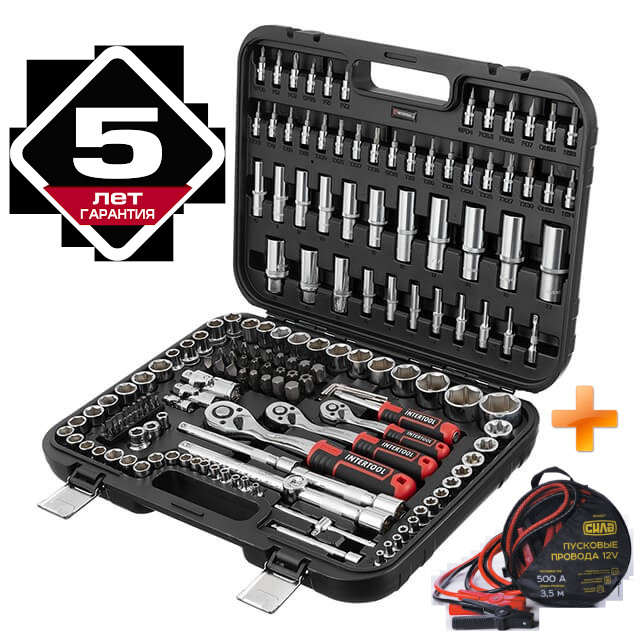 Набір інструментів 1/2" & 3/8" & 1/4", 171ед., Cr-V STORM INTERTOOL ET-8171 (гарантія 5 років) + крутий подарунок