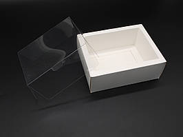 Упаковка для тортів, капкейків, пряників. Колір білий. 14х11х5см