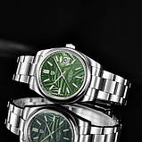 Механічний з автопідзаводом годинник для дайвінгу (20 АТМ) Pagani Design PD-1715 Silver-Green, фото 4