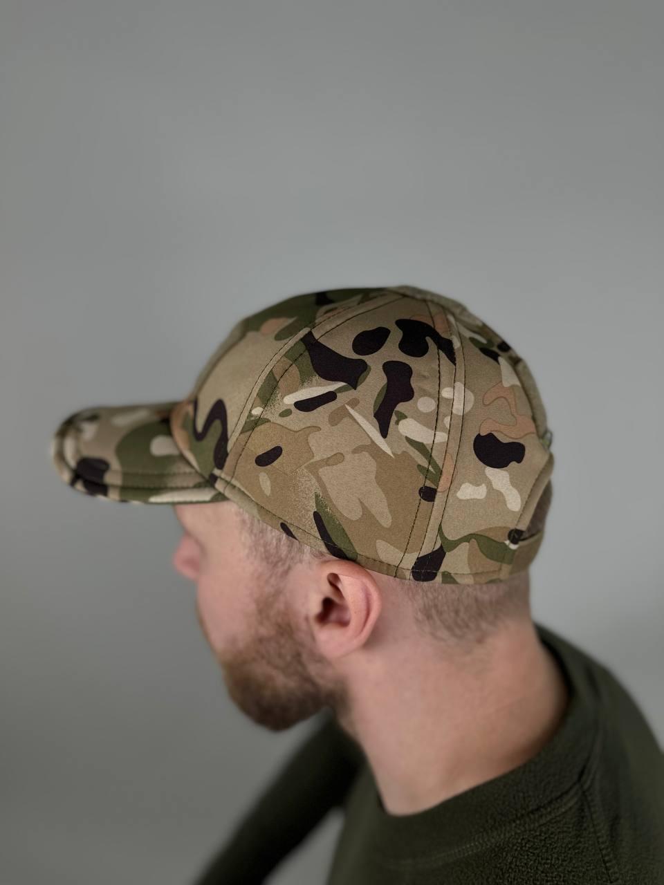 Бейсболка тактична зимова ULTIMATUM Soft Shell Мультикам ЗСУ Velkro, розміри XL, 2XL