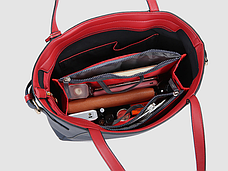 Органайзер для сумки Bag in Bag 28х17x10 см. Рожевий колір, фото 4
