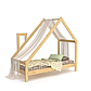Дитяче ліжко будиночком Лак 80x190 см, Дитяче односпальне ліжко Shopik, фото 3