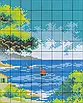 Набір для вишивання за нанесеною на канву схемою "Seaside village ".AIDA 14CT printed , 36*29 см, фото 5
