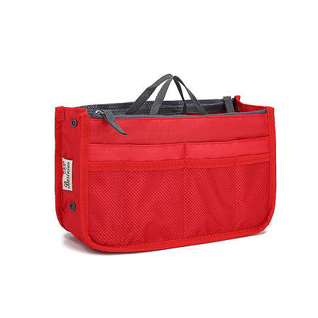 Органайзер для сумки Bag in Bag 28х17x10 см. Червоний колір, фото 1