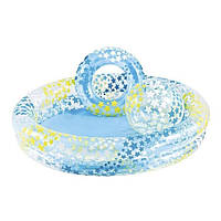 Детский надувной бассейн с мячом и кругом Shopingo Дитячий надувний басейн з м'ячем та колом