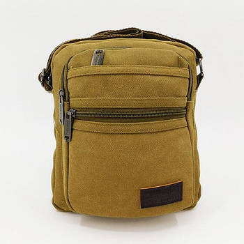 Чоловіча сумка спортивна на блискавці з кишенями та довгим ремінцем 23*19 см у різних кольорах Cans