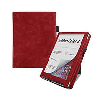 Чехол для PocketBook InkPad Color 2/3 красный - обложка для Покетбук 743С (PB743C)