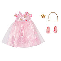 Набір одягу для ляльки ПРИНЦЕССА BABY born 834169 сукня, туфлі, корона, World-of-Toys