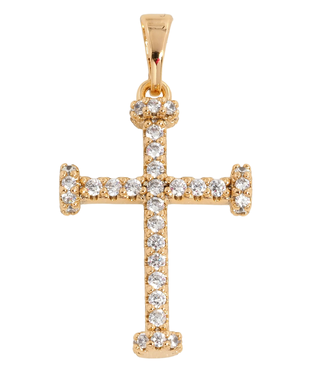 Кулон Xuping Позолота 18K "Хрест із цирконієм" для ланцюжка до 5мм