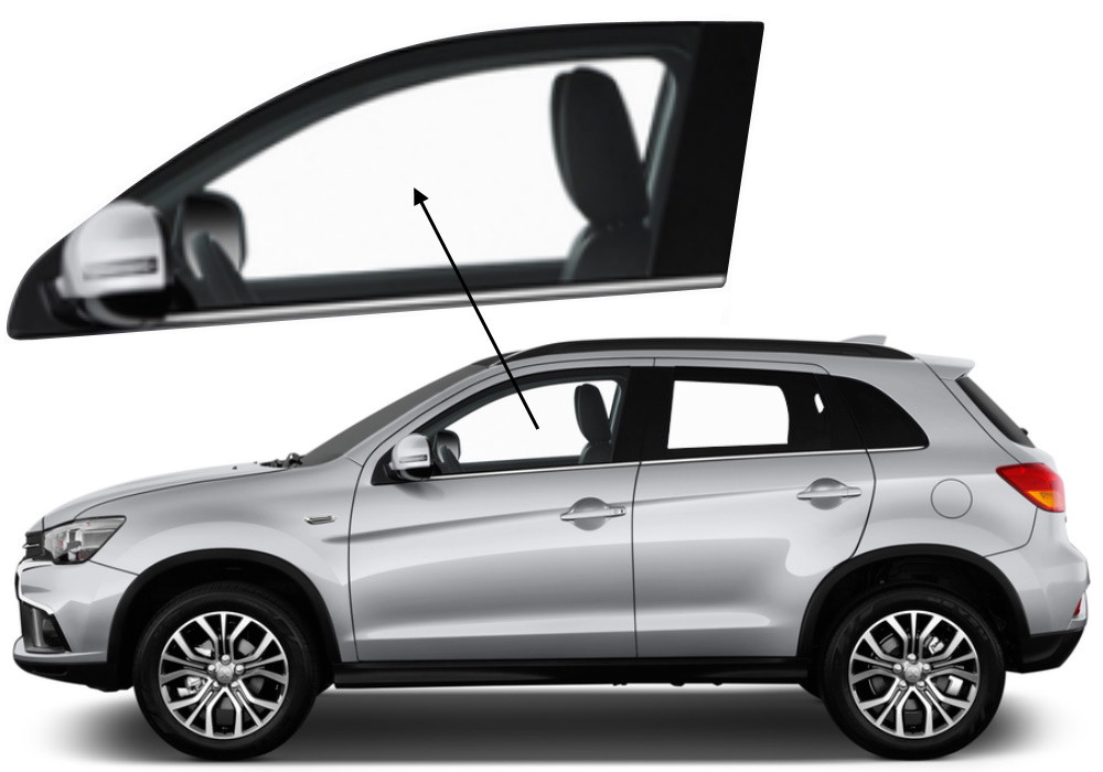 Бічне скло Mitsubishi ASX 2010-2023 передніх дверей ліве