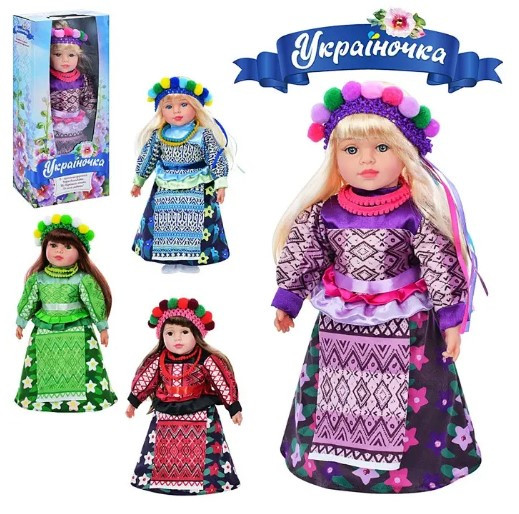 Лялька для дівчаток "Україночка" м'яконабивна з музичними ефектами, іграшка на батарейках