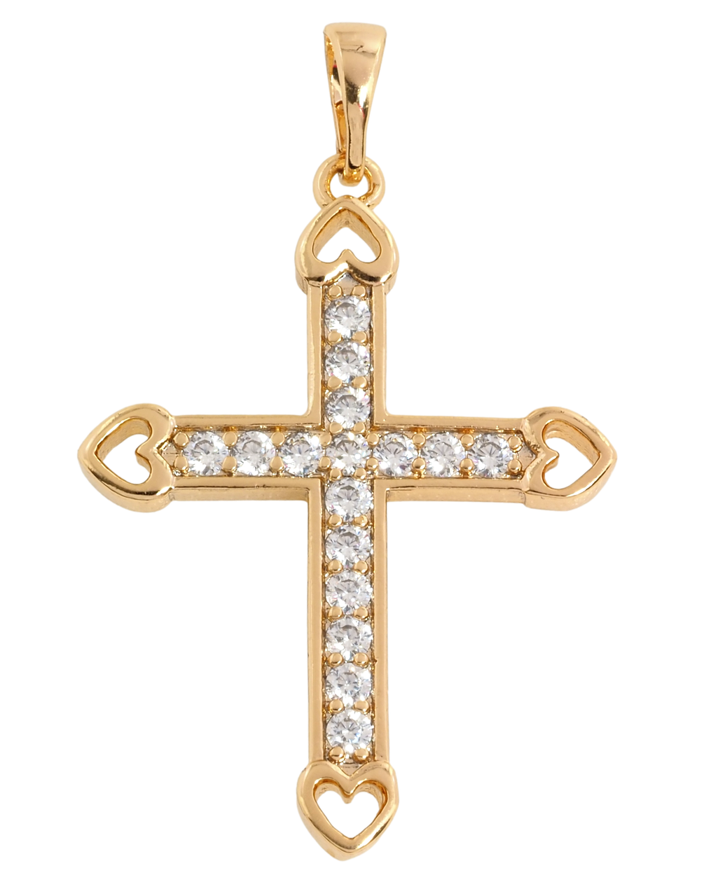 Кулон Xuping Позолота 18K "Хрест з цирконієм" для ланцюжка до 5мм
