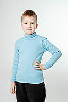 Водолазка детская теплая базовый гольф в рубчик с начесом на мальчика и девочку