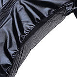 Комбінезон чоловічий латексний чорний обтислий на змійці, еротичний костюм латексний, фото 6