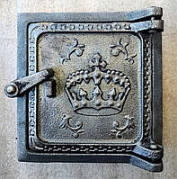 Дверка чугунная "Корона", сажетруска, сажечистка, смотровая, дверь малая 150*155. ОПТ