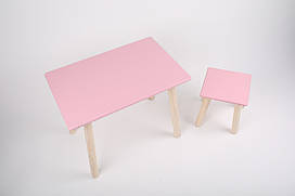 Дитячий набір стіл та стілець Розовий .  Екопродукт.