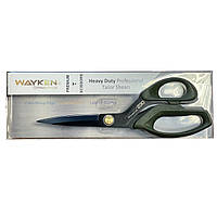 Ножницы швейные портновские премиум класса TC-H230-HB WAYKEN стальные лезвия, ручки мягкий пластик хаки (6678)