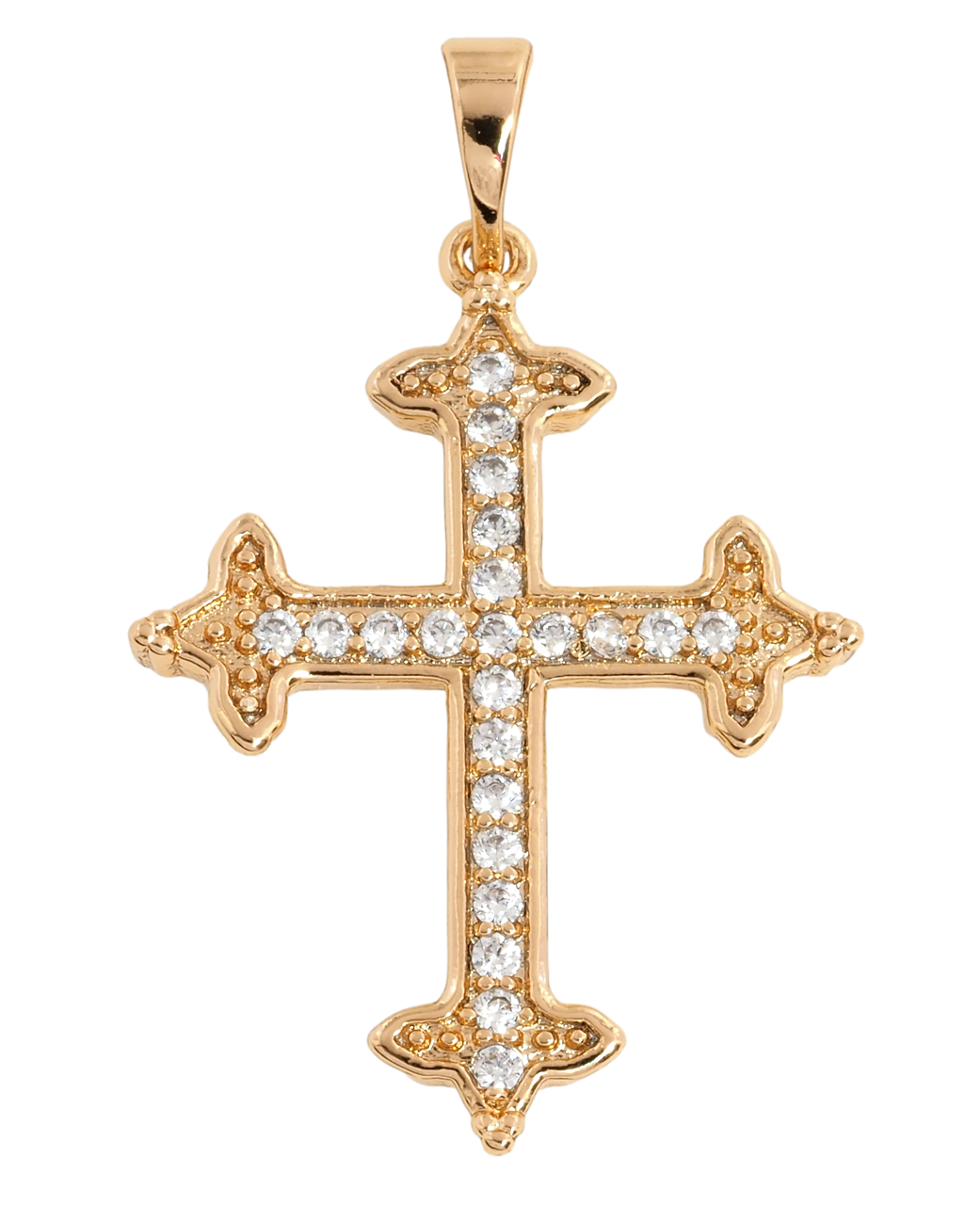 Кулон Xuping Позолота 18K "Хрест з цирконієм" для ланцюжка до 3мм