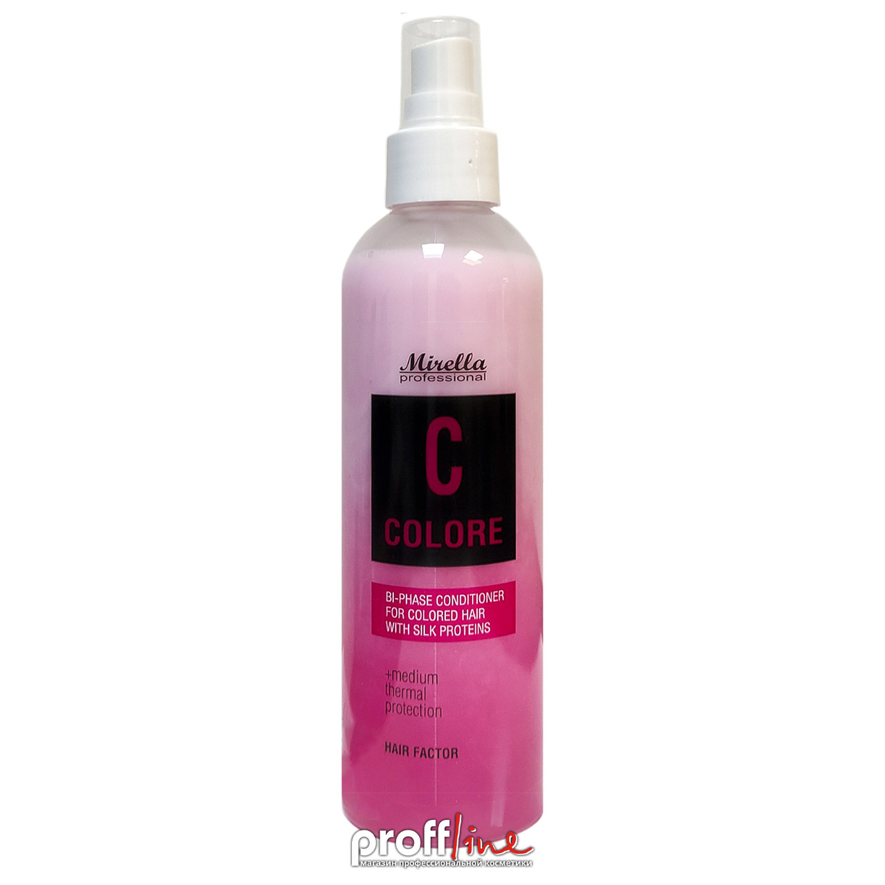 Двофазний кондиціонер для фарбованого волосся з термозахистом Mirella Professional С Color, 250 мл