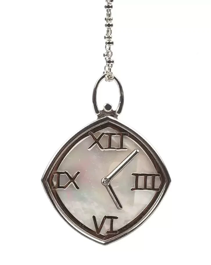 Кольє срібне з перламутром "Годинник" 8117, фото 1