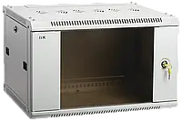ITK Шкаф настенный 19" LINEA W, 18U, 600x600 мм, стеклянная передняя дверь, серый