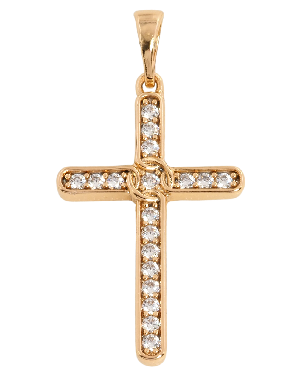 Кулон Xuping Позолота 18K "Хрест із цирконієм" для ланцюжка до 5мм
