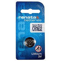 Батарейка литиевая Renata CR1632 Lithium 3V дисковая таблетка (TV)