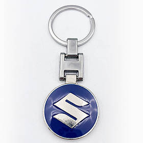 Брелок для ключів  SUZUKI (Сузукі) Синій + лого хром