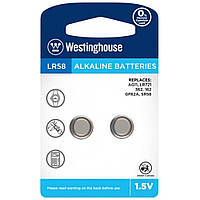 Батарейка для часов Westinghouse AG11, LR58, 1.5V, таблетка часовая, блистер 2 шт. (TV)