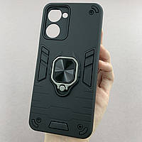 Чехол для Realme 10 4G противоударный с подставкой защитой камеры на телефон реалми 10 4г черный q4l