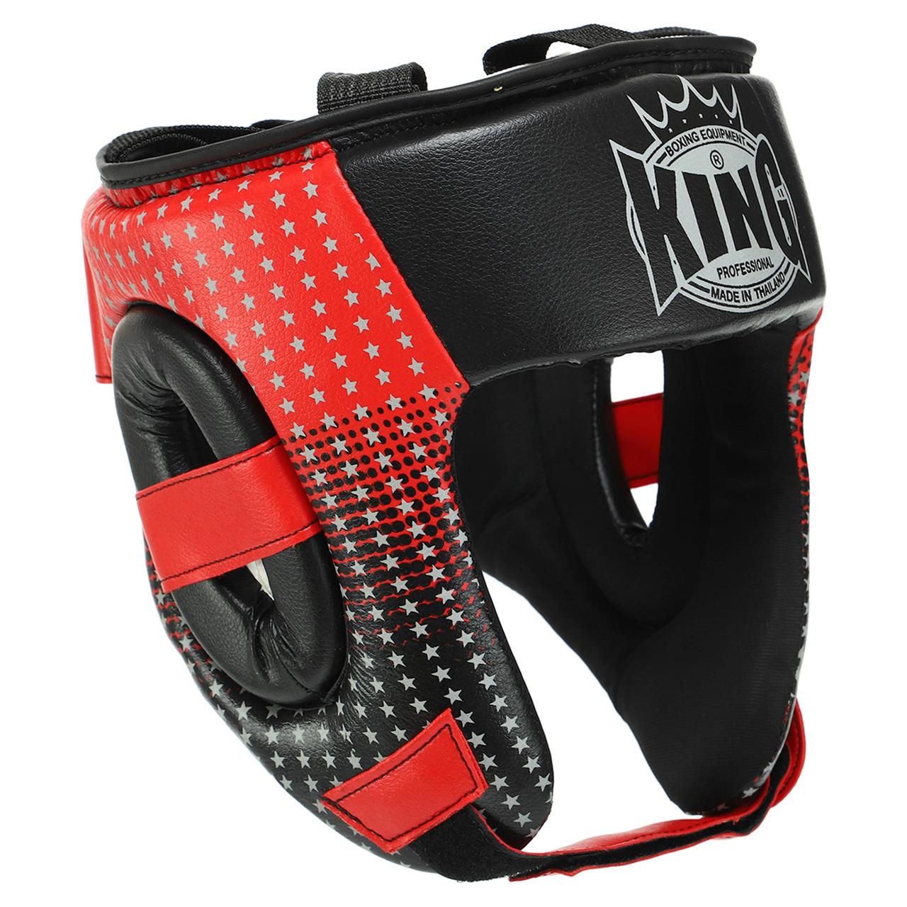 Шолом боксерський відкритий Top King 012 розмір L Red-Black