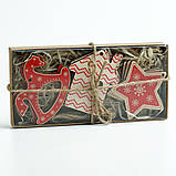 Набір ялинкових іграшок "Затишний", 9 іграшок, фото 2