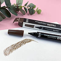 Маркер для бровей Bless Beauty Wow Tattoo Brow Pen 01 dark brown