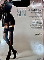 Красивые чулки с широкой резинкой sisi princesse - 40 den
