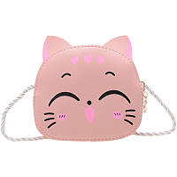 Детская сумка для девочки подарок сумочка Смешной Котик Розовая
