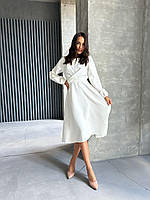 Красивое вечернее нарядное платье с перекрутом спереди Ткань: креп костюмка Размеры: 42-44; 46-48