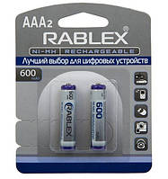 Аккумулятор бытовой Rablex HR03 600mAh, Ni-MH, ААA, 1.2V 2/24/120 (TV)