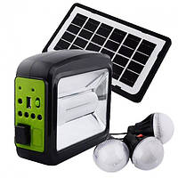 Фонарь-Power Bank Solar CL-01 6000mAh с солнечной панелью Портативный фонарь с 3 лампочками 6W 3.7V