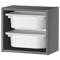TROFAST Навесной шкаф, серый/белый, 34x21x30 см