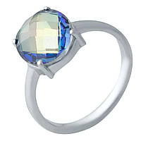 Женское серебряное кольцо с топазом мистик камнем цвет которого переливается размер 18,5 17.5, 17,5