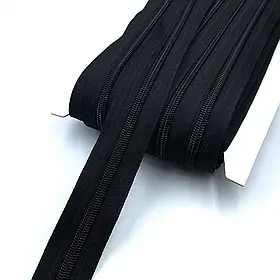 Рулонна блискавка спіральна Тип 7, колір чорний