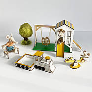 "Дитячий майданчик New" набір NestWood сіро-жовтий, фото 4